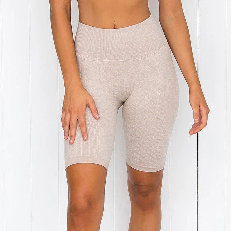 Pantalones Cortos de Gimnasio y Yoga de Mujer con Cintura Alta Casual