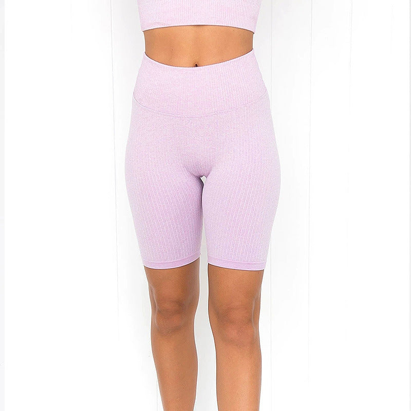Pantalones Cortos de Gimnasio y Yoga de Mujer con Cintura Alta Casual