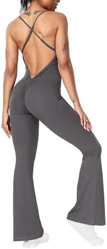 Mono Deportivo Acampanado para Mujeres Yeoreo Sexy con Espalda Descubierta para Gimnasio