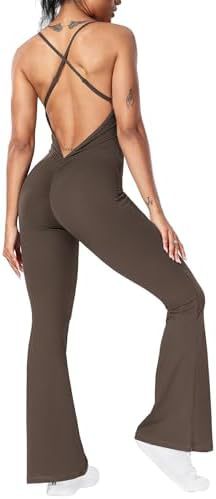 Mono Deportivo Acampanado para Mujeres Yeoreo Sexy con Espalda Descubierta para Gimnasio