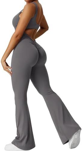 Mono Deportivo Acampanado para Mujeres Yeoreo Sexy con Espalda Descubierta para Gimnasio